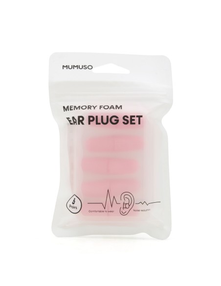 Bouchons d'Oreilles Mousse Mémoire 5 Paires - Rose