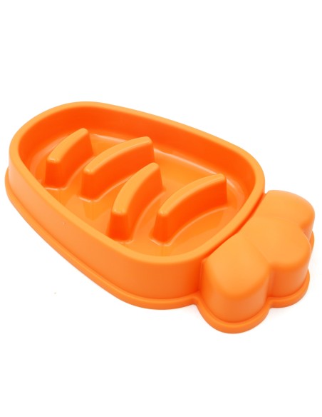 Gamelle Anti-glouton pour Chien et Chat - Forme Carotte