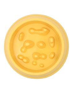 Gamelle Anti-Glouton pour Chien et Chat - Jaune