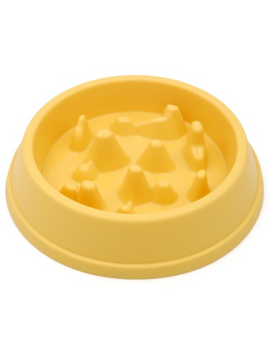 Gamelle Anti-Glouton pour Chien et Chat - Jaune