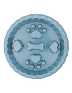 Gamelle Anti-Glouton Design Cœur et Os - Bleue