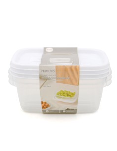 Set de 3 Boîtes de Conservation Alimentaire 600 ml