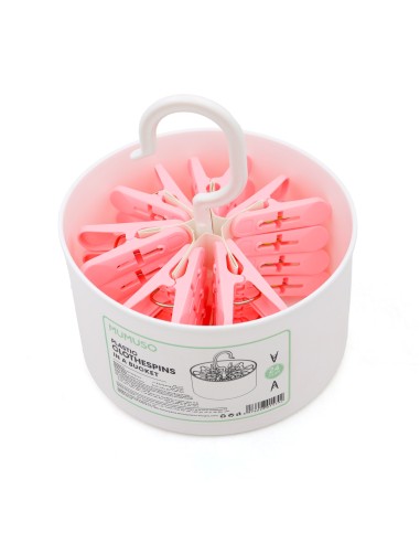 Lot de 24 Pinces à Linge dans un Seau