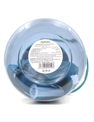 Gourde Sport Grande Capacité 1100 ml avec Paille