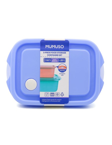 Set de 3 Boîtes de Conservation Alimentaire L