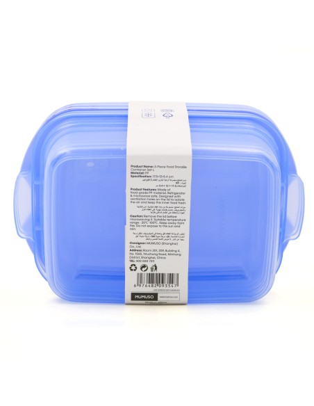 Set de 3 Boîtes de Conservation Alimentaire L