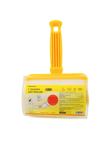 Rouleau Anti-Peluche en Forme de T (Jaune - 10 Cm)