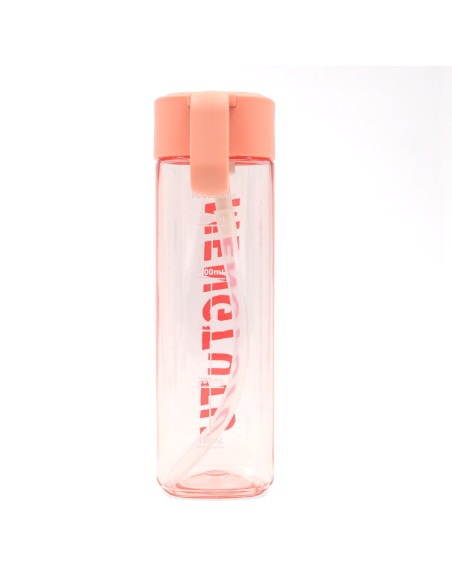 Gourde d'Eau Sport 650 ml avec Paille - Rose