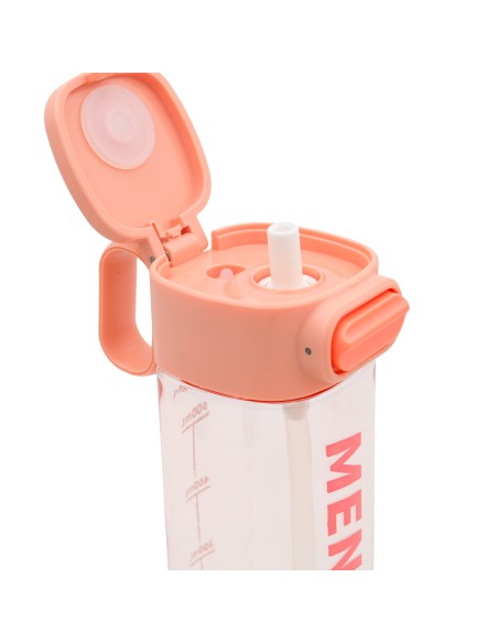 Gourde d'Eau Sport 650 ml avec Paille - Rose