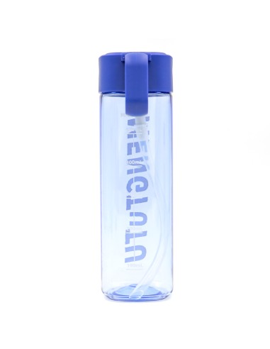 Gourde d'Eau Sport 650 ml avec Paille - Bleue
