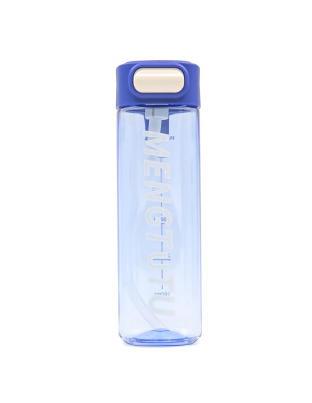 Gourde d'Eau Sport 650 ml avec Paille - Bleue