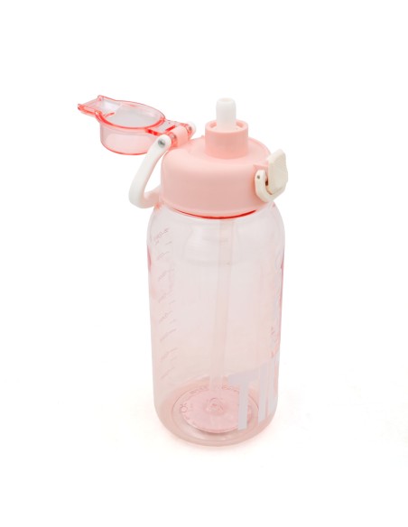 Bouteille d'Eau Avec Couvercle Rabattable (Rose/1000 ML)