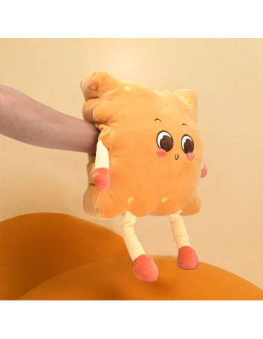 Coussin Chauffe-Mains en Forme de Toast – Jaune...