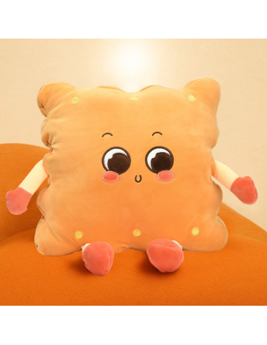 Coussin Chauffe-Mains en Forme de Toast – Jaune...