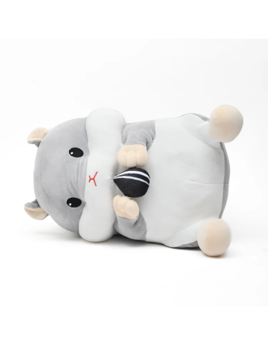 Coussin Chauffe-Mains Peluche Hamster Gris