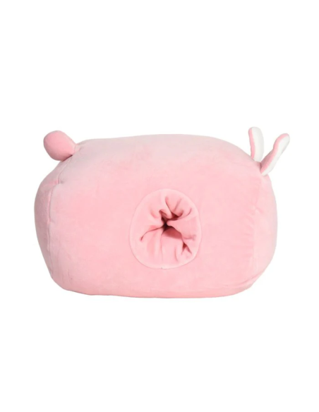 Coussin Chauffe-Mains Peluche Chat Rose