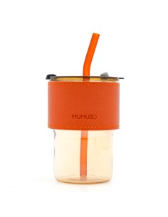 Gobelet Isotherme Verre Borosilicate avec Étui Cuir (380ml)