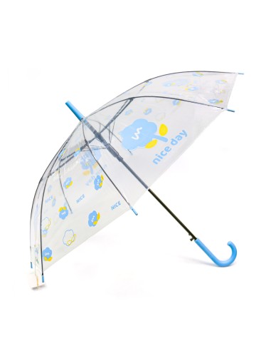 Parapluie Canne Poignée J Motifs Fleurs