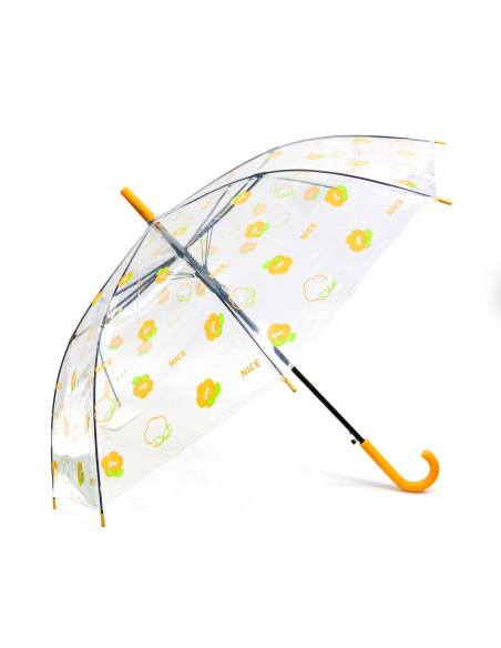 Parapluie Canne Poignée J Motifs Fleurs
