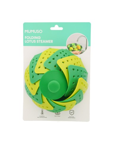 Panier Vapeur Pliable en Forme de Lotus – Vert