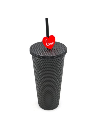 Gourde Sport Cloutée 700ml Couvercle & Paille...