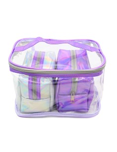 Set de 3 Trousses de Toilette Laser Violet