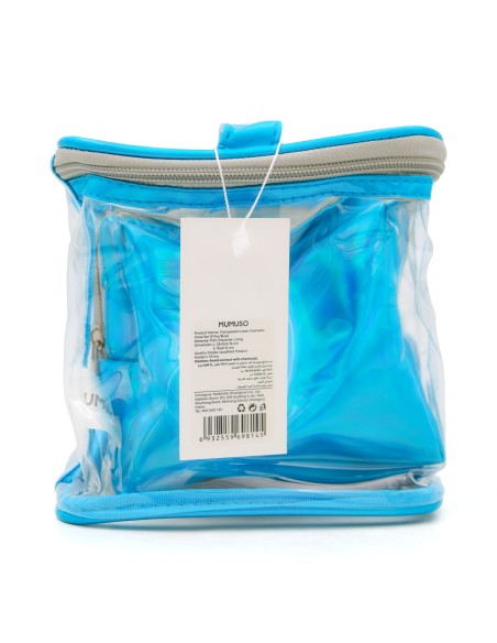 Set de 3 Trousses de Toilette Laser Bleu