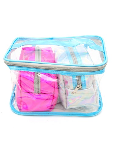 Set de 3 Trousses de Toilette Laser