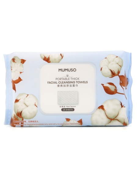 Serviettes Épaisses Portables pour le Visage (Texture Perle)