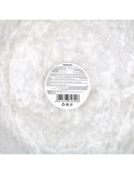 Saladier Verre Ondulé avec Bordure Dorée (L)