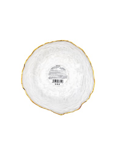 Saladier Verre Ondulé avec Bordure Dorée 300ml