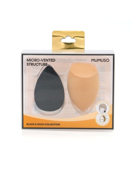 Golden Collection Pack de 2 Éponges de Maquillage Haute Élasticité