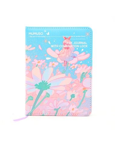 Carnet Journal Intime Verrouillable Marguerites