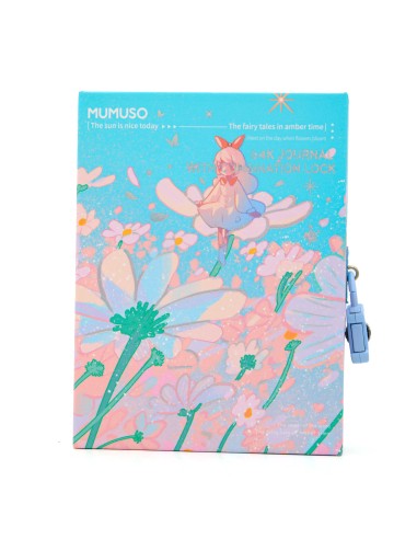 Carnet Journal Intime Verrouillable Marguerites