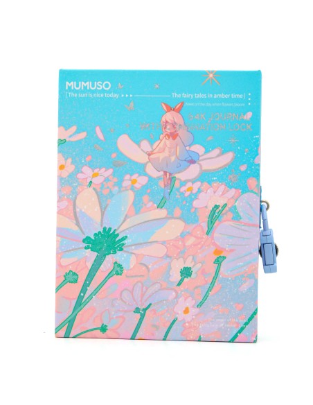 Carnet Journal Intime Verrouillable Marguerites