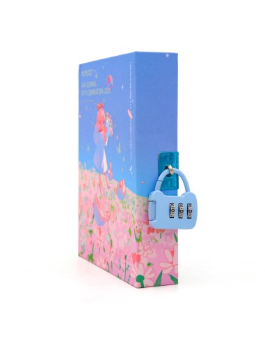 Carnet Journal Intime Verrouillable Marguerites