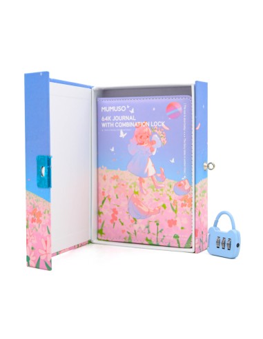 Carnet Journal Intime Verrouillable Marguerites