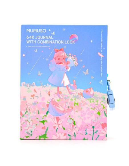 Carnet Journal Intime Verrouillable Marguerites