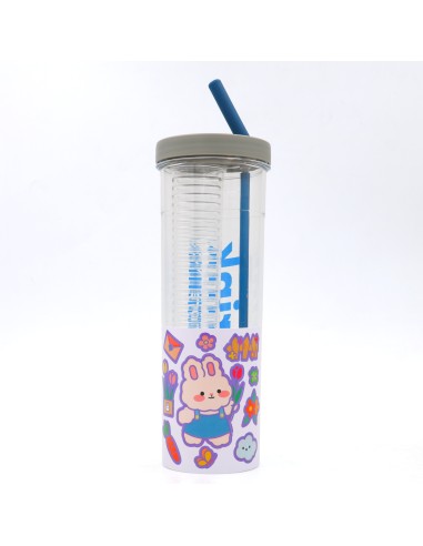 Bouteille D'Eau en Plastique avec Paille...