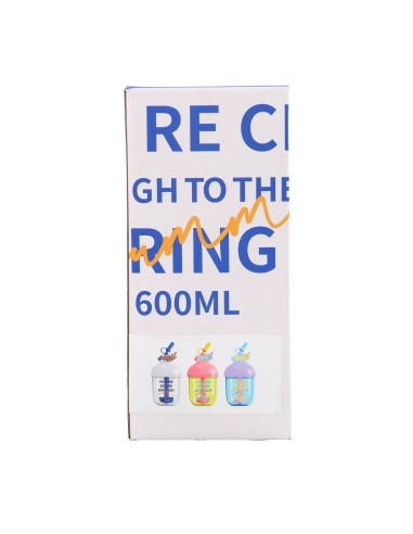 Gourde en Plastique avec Paille et Couvercle...