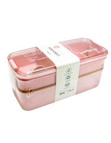 Lunch Box Paille de Blé au Couvercle...