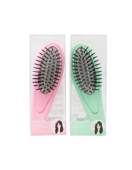 Brosse Démêlante Mini Portable avec Coussin d'Air - Vert
