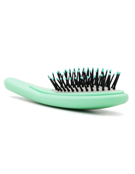 Brosse Démêlante Mini Portable avec Coussin d'Air - Vert