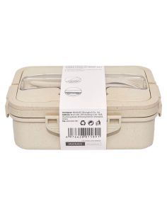 Lunch Box Écologique en Fibre de Blé - Blanc Ecru