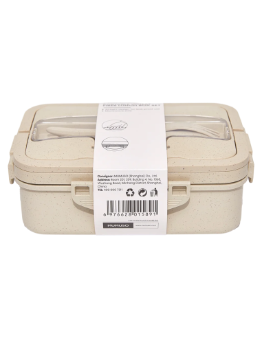 Lunch Box Écologique en Fibre de Blé - Blanc Ecru