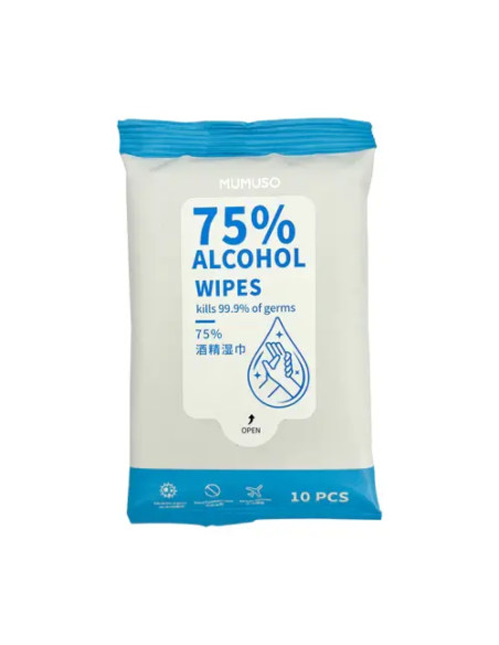 Lingettes à 75 % d'Alcool
