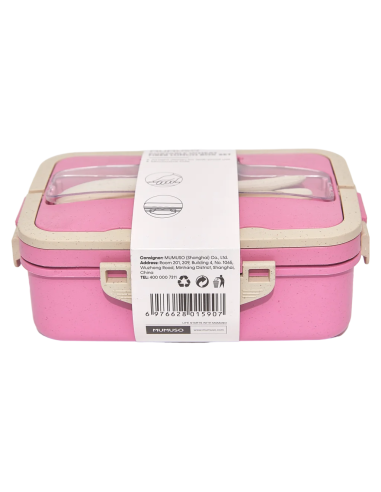 Lunch Box Écologique en Fibre de Blé - Rose