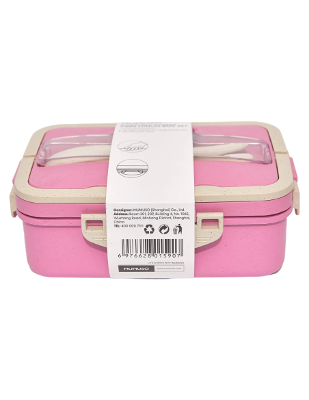 Lunch Box Écologique en Fibre de Blé - Rose