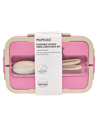 Lunch Box Écologique en Fibre de Blé - Rose