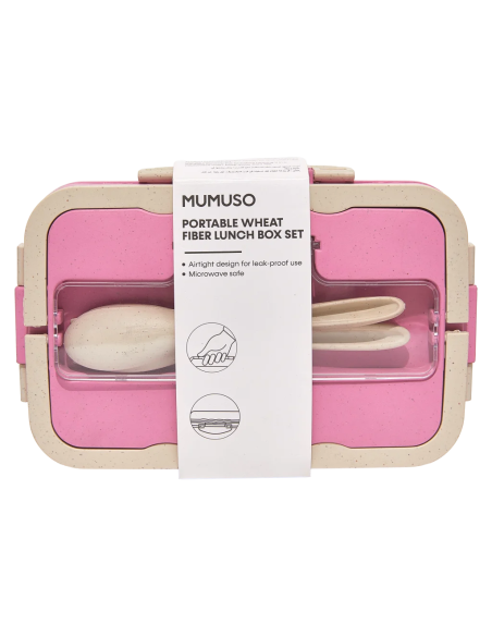 Lunch Box Écologique en Fibre de Blé - Rose